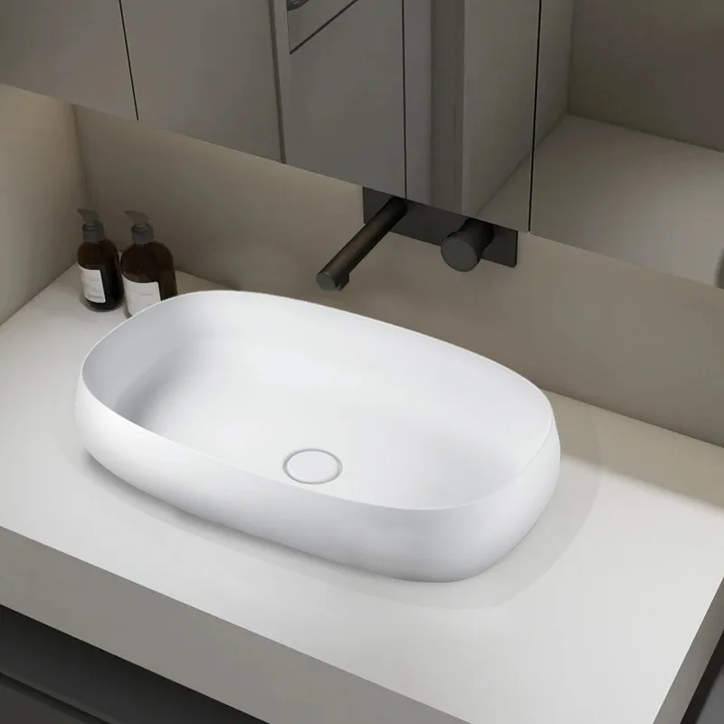 XL Household Washbasin Countertop Basin Hotel Homestay Creative Art Washstand Handwashing Basin