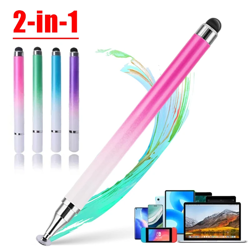 2in1 Stylus Pen for Mobile Phone Tablet Drawing Capacitive Touch Pencil Universal for iPhone Samsung Android Draw Screen Pencil