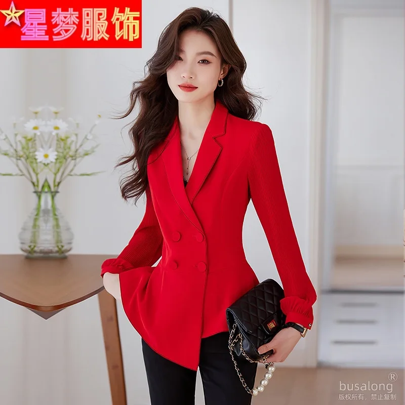 

Black Suit Jacket for Women Spring and Autumn 2023 New Slim Fit Fashionable Stylish Outfit Top Temperament Long Sleeve Small Sui