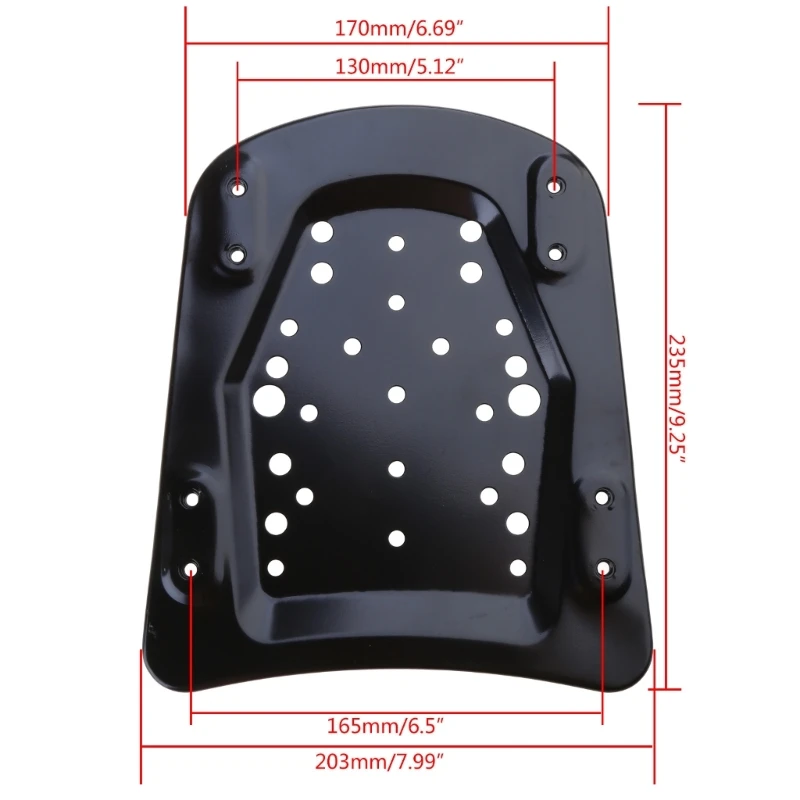 Universal Motorcycle Rear Luggage Tail Top Box Helmet Trunk Bracket Base Plate images - 6