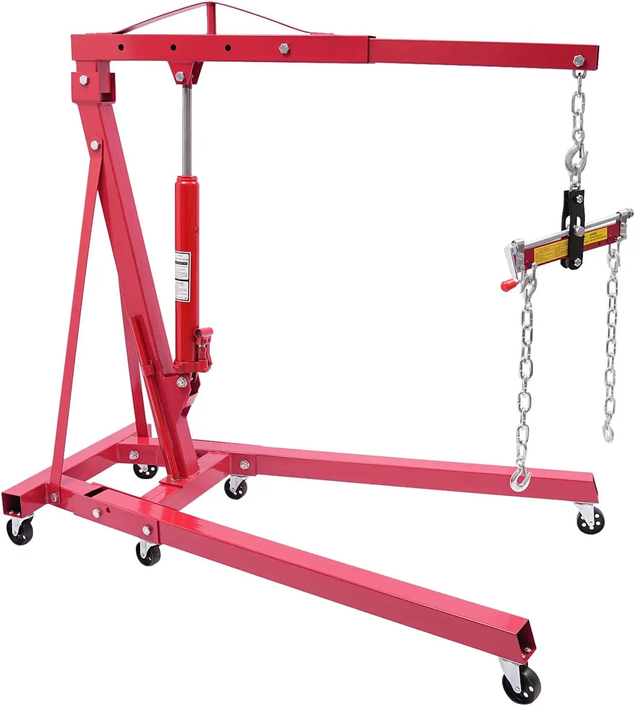 Engine Hoist Crane Hoist Lift, Cherry Picker Shop Crane Hoist Lift, 4409lb Engine Hoist, Heavy Duty Folding Shop Crane with engi