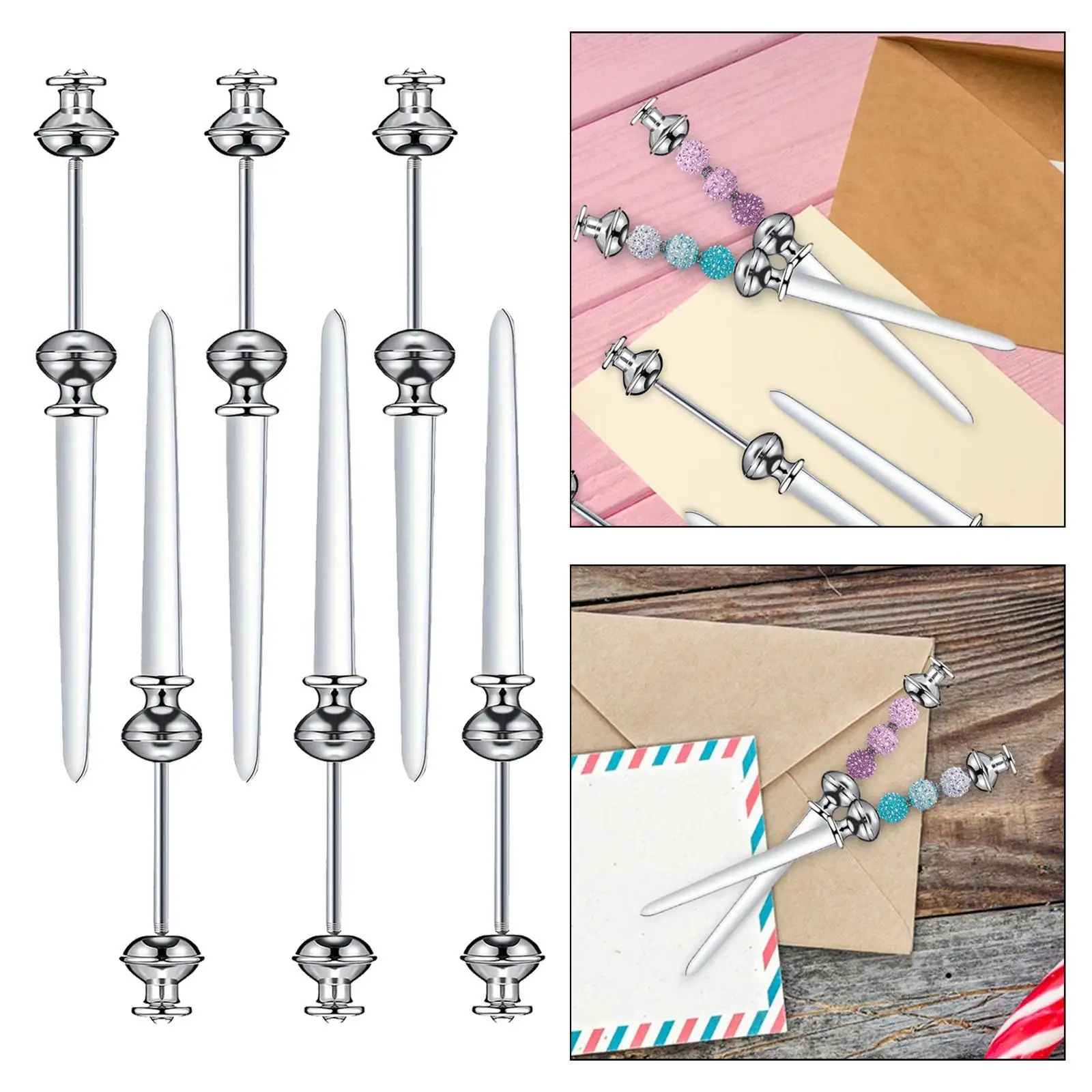 6x Letter Opener Portable Stainless Steel Manual Cut Paper Tool Smooth Letter Opening Tool for Home Office File Envelope Opener