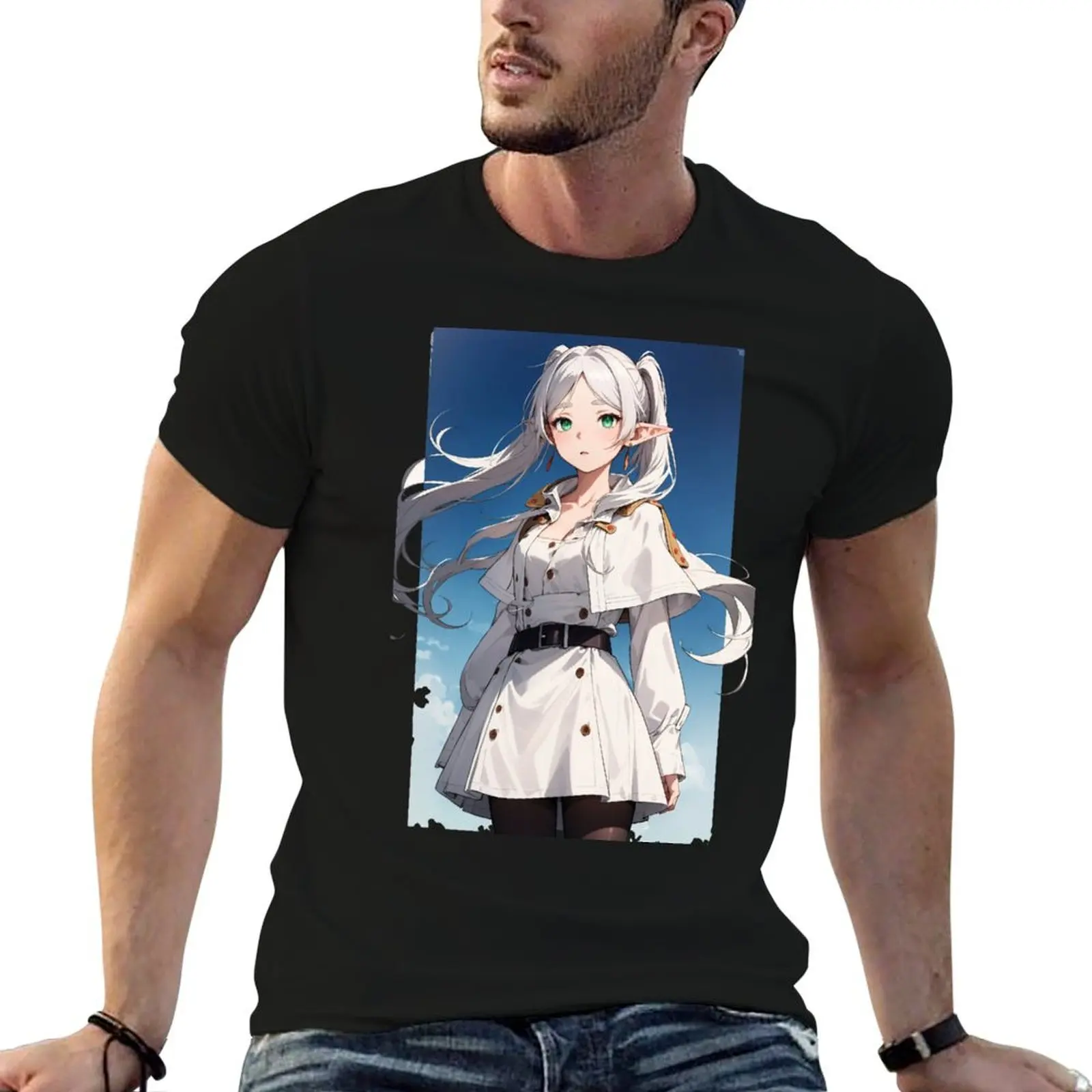 

Cute Anime Girl, Frieren T-Shirt man t shirt summer man tshirt t shirt for man T-shirt