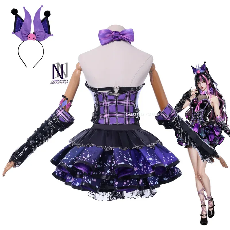 Game Naraka: Bladepoint YuLingLong Cosplay Anime New Costume Role Playing Sexy Purple Lolita Dress Wig for Women Halloween Suit