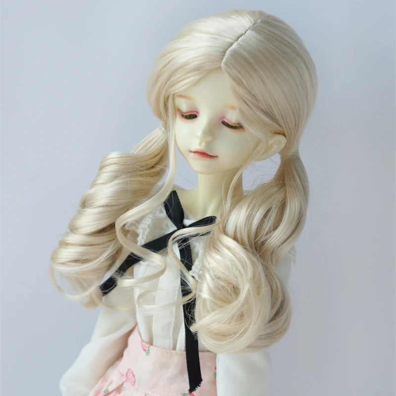 JD768  Mid Split Jubilee Twintail Synthetic Mohair BJD Wigs  1/6 1/4 1/3 YOSD MSD SD DOD Blythes Doll Accessories