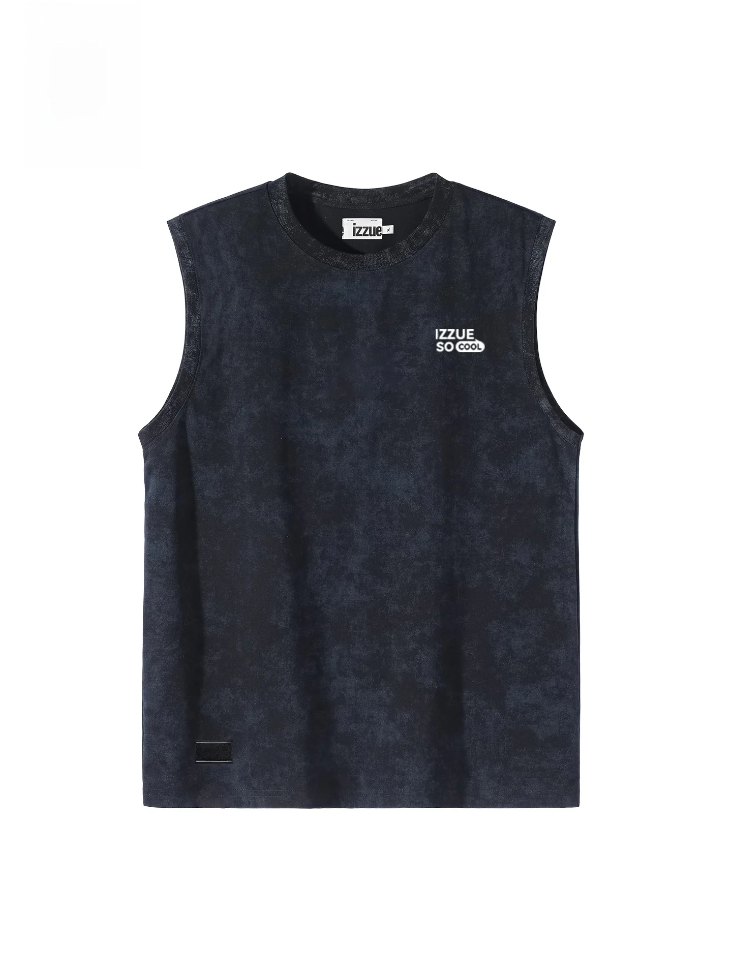 

Мужская летняя майка Izzue American Style с круглым вырезом, новая трендовая модель, окрашенная воском, с эффектом потертости на плечах, 3P, дышащая, из хлопка и полиэстера.