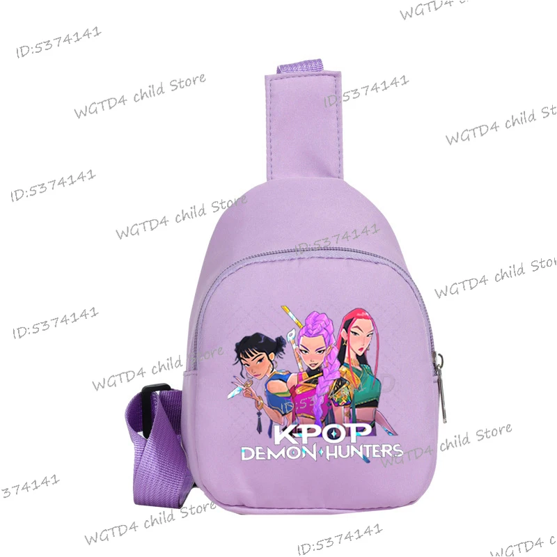 Modna, codzienna torba na klatkę piersiową dla dzieci KPop Demon Hunters, dziecięce torby listonoszki, zabawna torba na ramię dla dziewczynki, mini torby crossbody