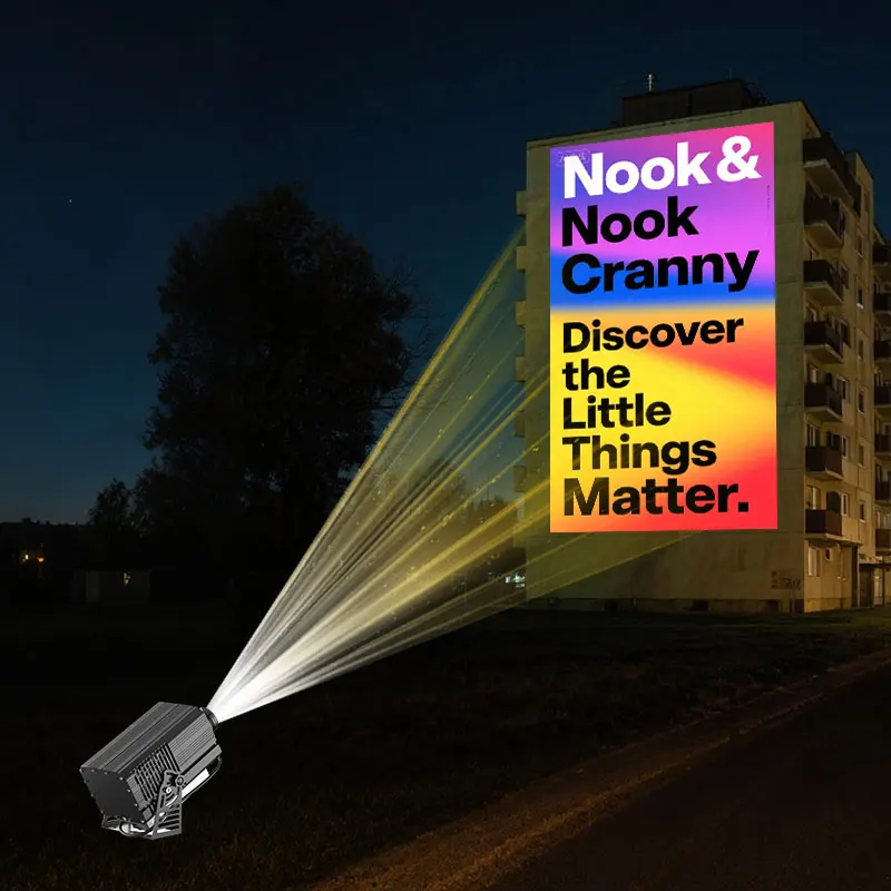 

Настенный логотип, проектор гобо, уличный водонепроницаемый IP67, 200 Вт/300 Вт/600 Вт, мощная проекционная лампа, индивидуальные светодиодные рекламные светильники