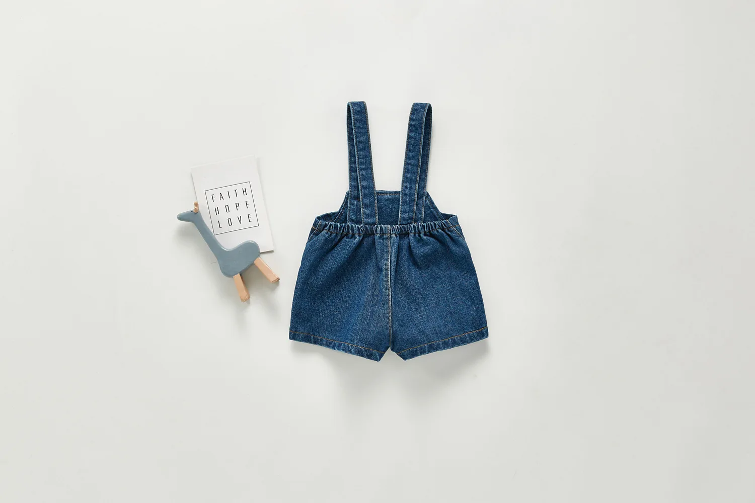 Herbst Kleinkind Baby Jungen Cowboy Stram pler Baby Jungen Mädchen einfarbig Denim Stram pler ärmellose Baby Denim Overall Tasche Bodysuit – Detail 3