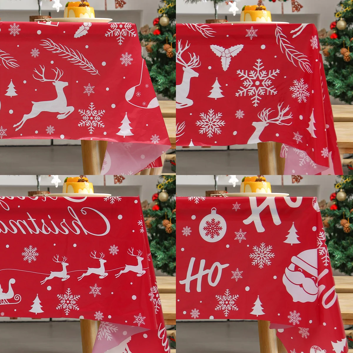 Christmas Tablecloth Merry Christmas Decorations For Home Table 2024 Navidad Noel Xmas Tablecloth Decor Happy New Year Gift 2025