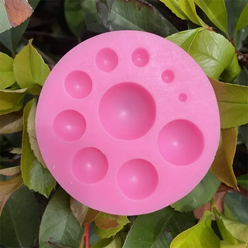 Fondant Silicone Mold Semi-Round Pearl Cake Semi-Round Ball Chocolate Cake Mold Epoxy Mold Baking Tools Cake Decoration