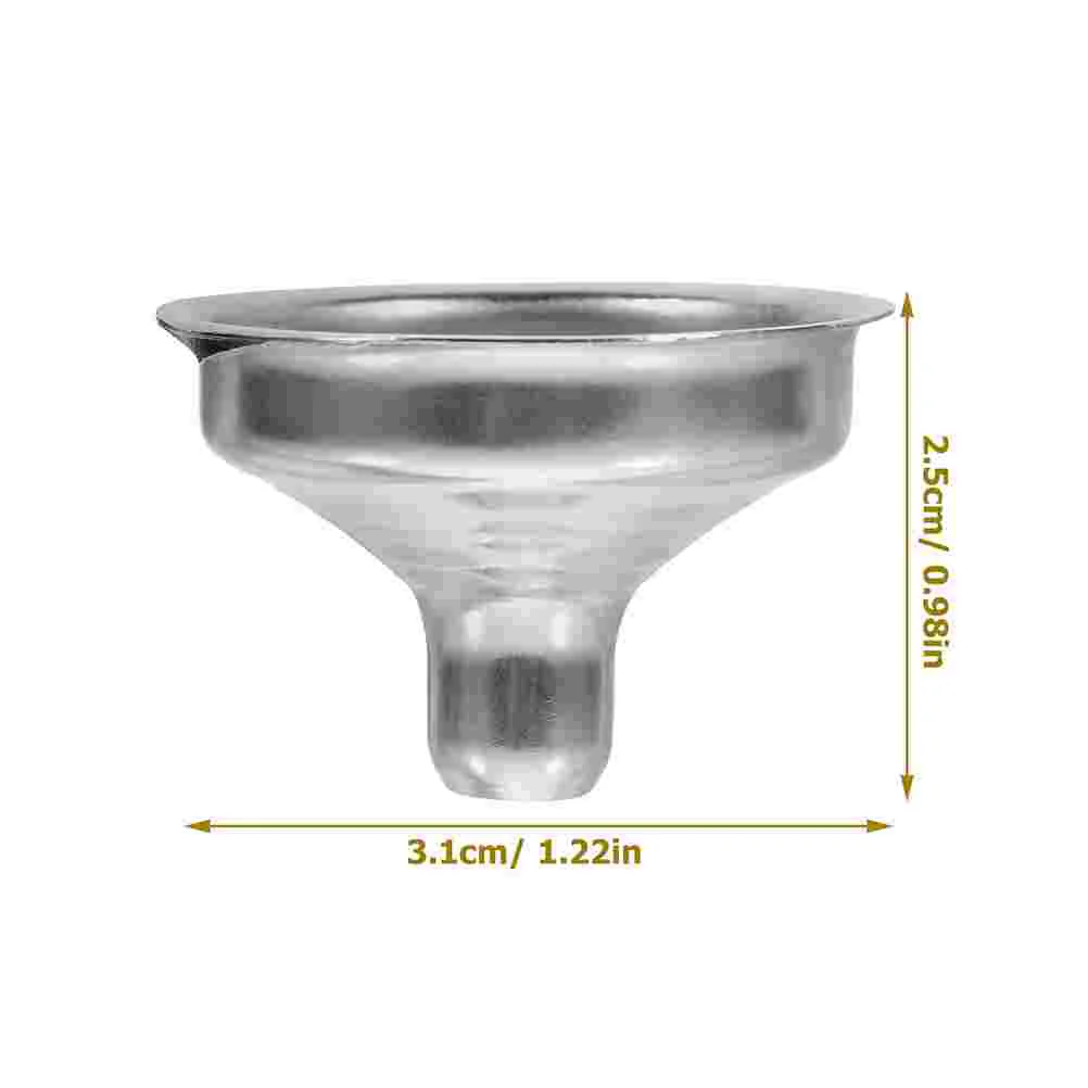 8 Pcs Stainless Steel Funnel Vinegar Funnels Wide Spout for Filing Bottles Portable Oil Liquid