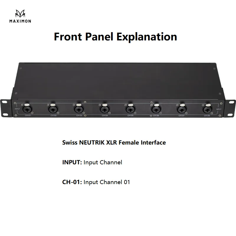 عازل الصوت XLR + 6.35 المدخلات والمخرجات XRL يدعم إدخال/إخراج الإشارة المتوازنة/المتوازنة #3