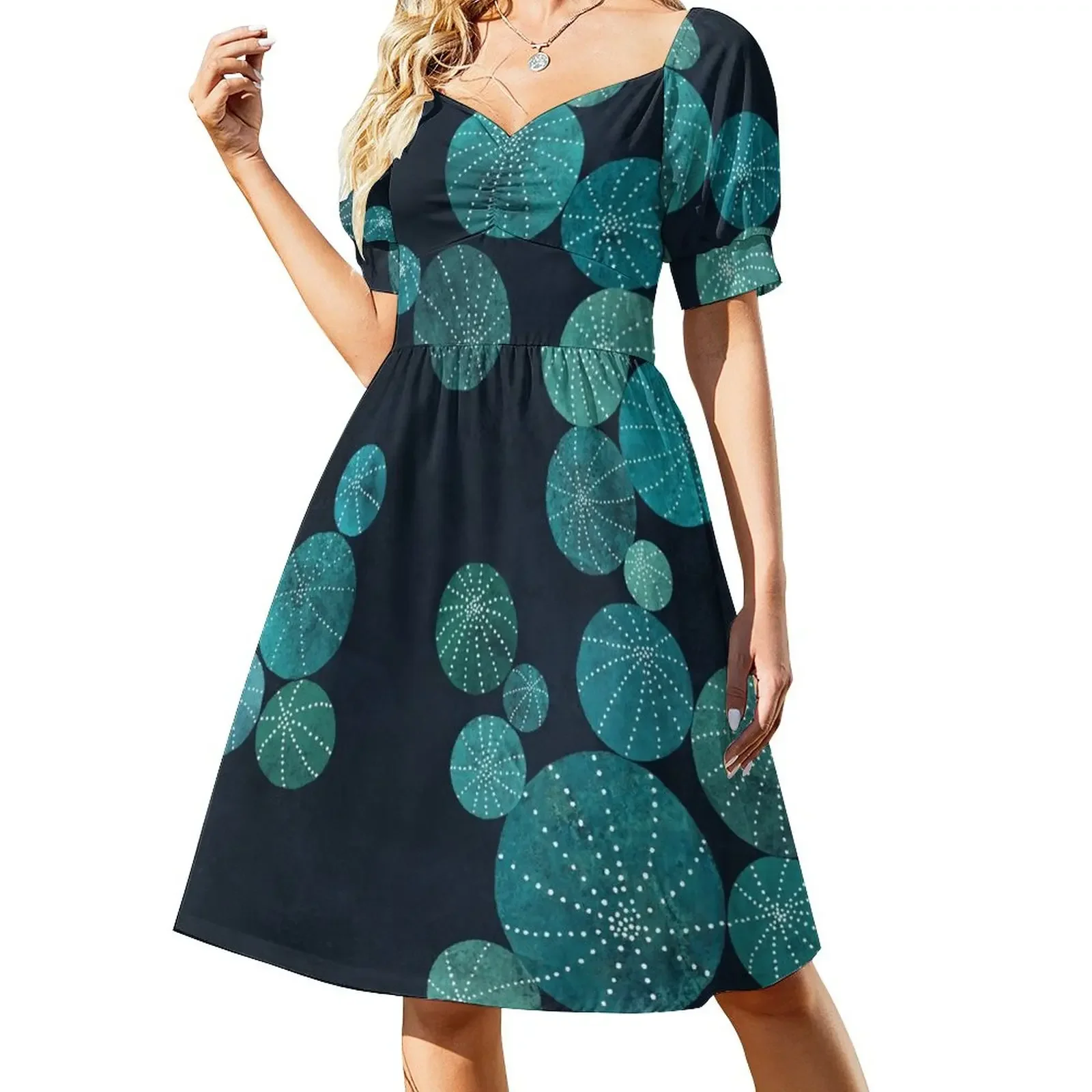 

Turquoise cactus field Short-Sleeved Dress Summer women's clothing dress women elegant luxury loose summer dress beach dresses