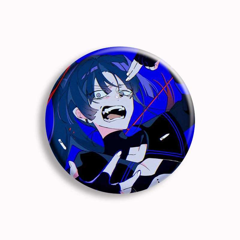 Ado Kyogen X Uta Soft Button Pin I Love Ado Vintage Anime Brooch Badge Bag Decor Accessories Fans Collect Friends Gifts