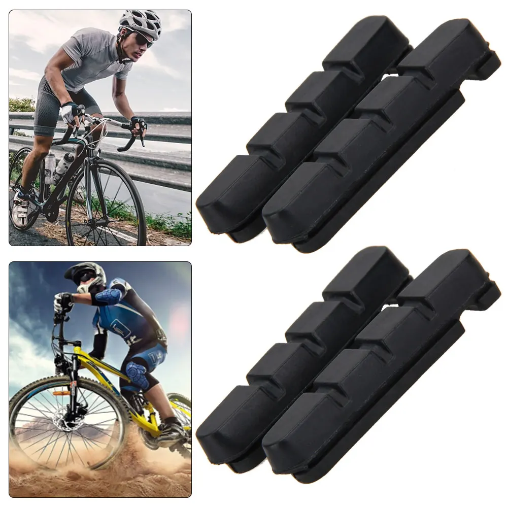 4Pcs Road Bike Brake Pads Shoes for Alloy Rims Dura Ace Ultegra 105 Cartridge