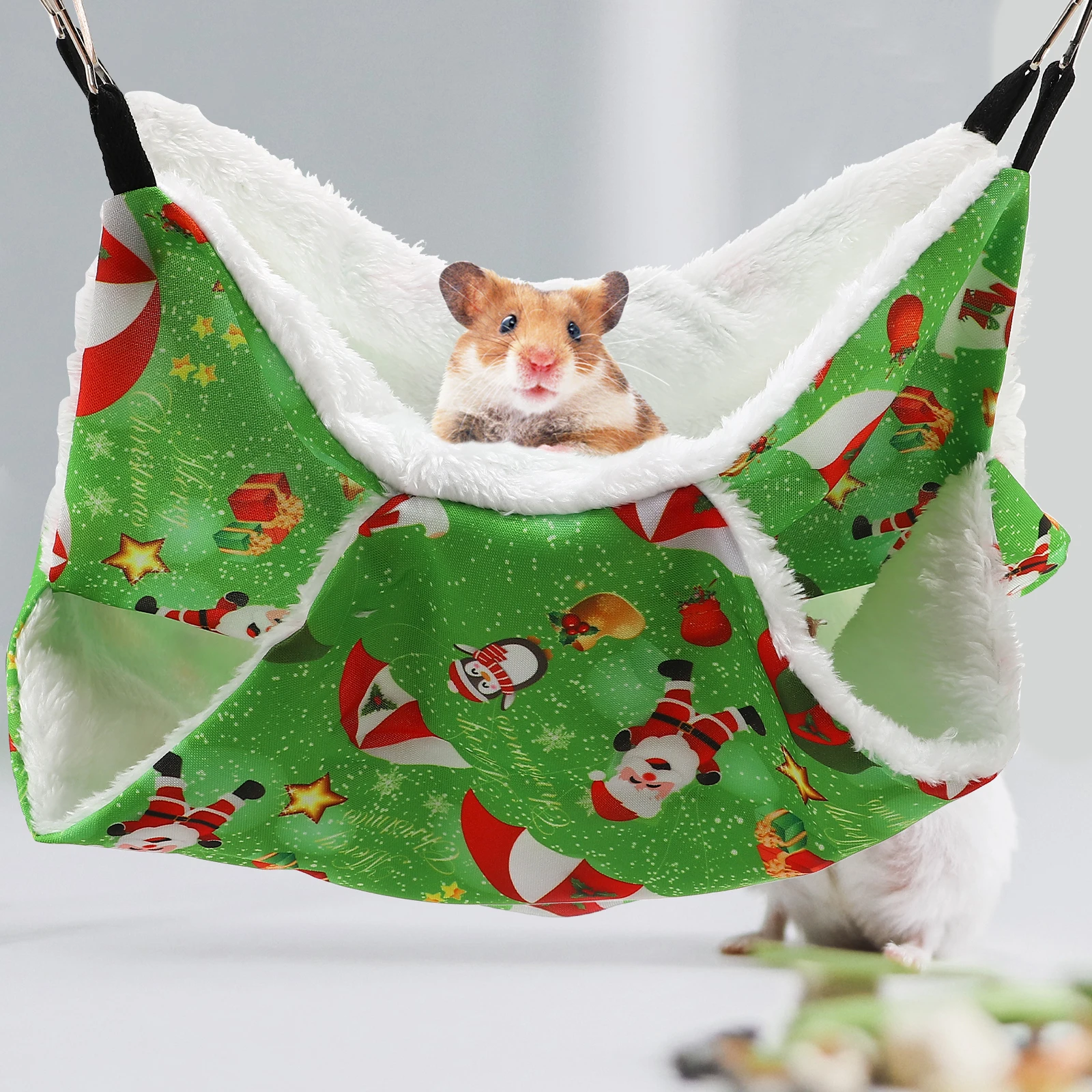 

2Pcs Warm Hamster Hanging Nest Strong Stable Cotton Bed for Pets Comfortable Safe Animal Play Accessory
