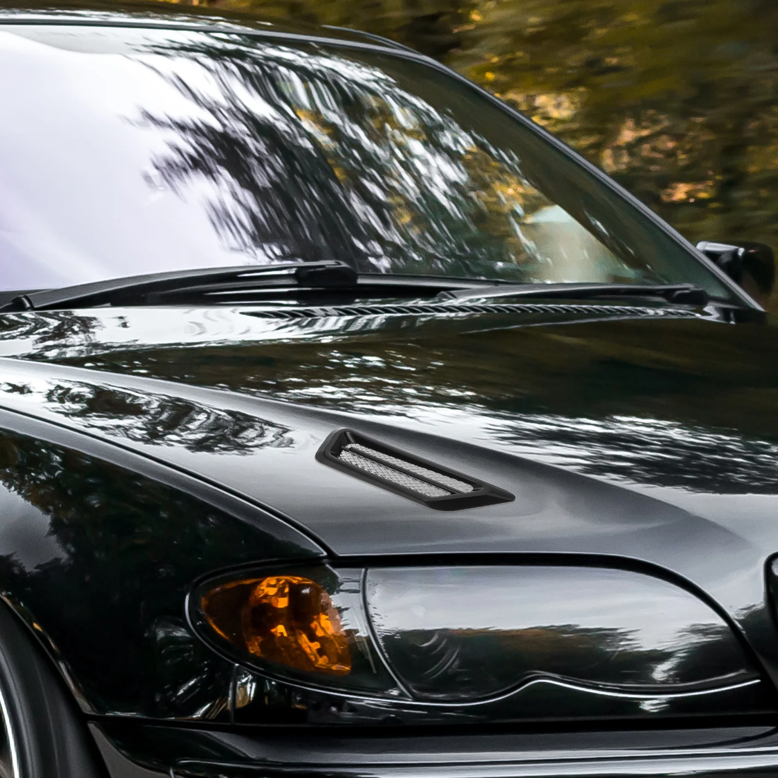 

Shark Air Flow Vent Decoration Durable ABS Cover Side Defects Car Hood Vents Fits Most Easy Mounting Glue Back Exhaust