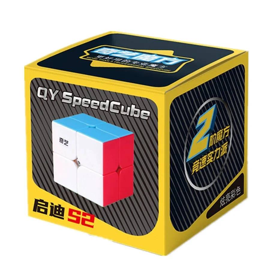 Qiyi QY SpeedCube Qidi S2 2x2 매직 큐브 스티커가없는 전문 퍼즐 장난감 어린이를위한 어린이 선물 장난감