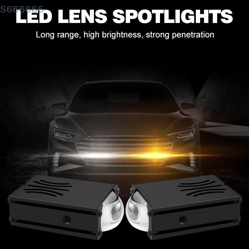 

24W Car Grille Light Mini Matrix Laser Headlights Medium Grille Light LED Front Grille Lamp For Enhanced Night Driving Safety