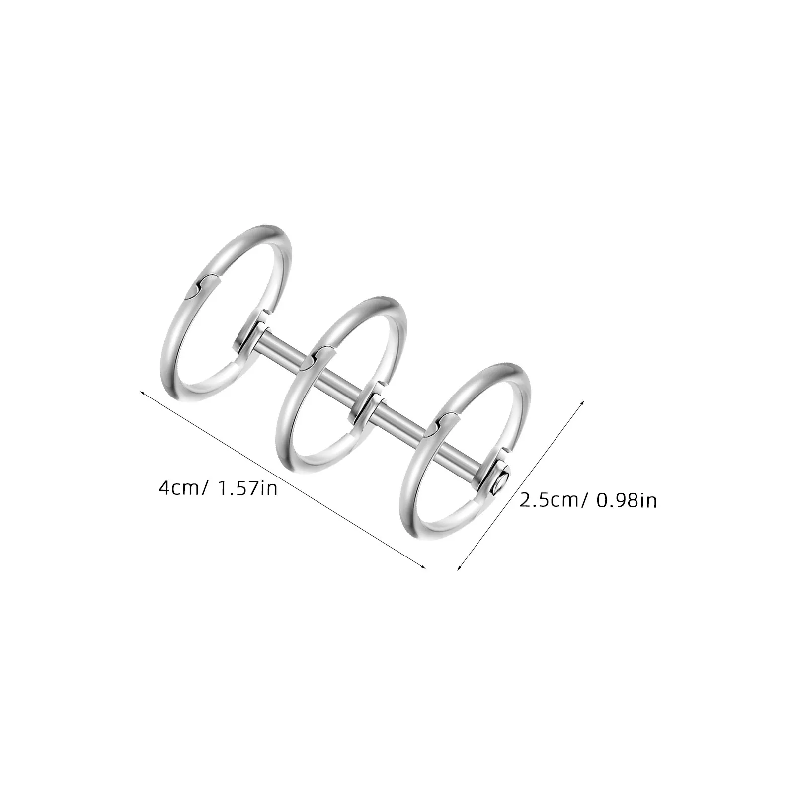 8Pcs Notebook Binding Rings Metal Snap Split Hinged Rustproof Loose Leaf Organizer DIY Photo Album Planner Office File Binder
