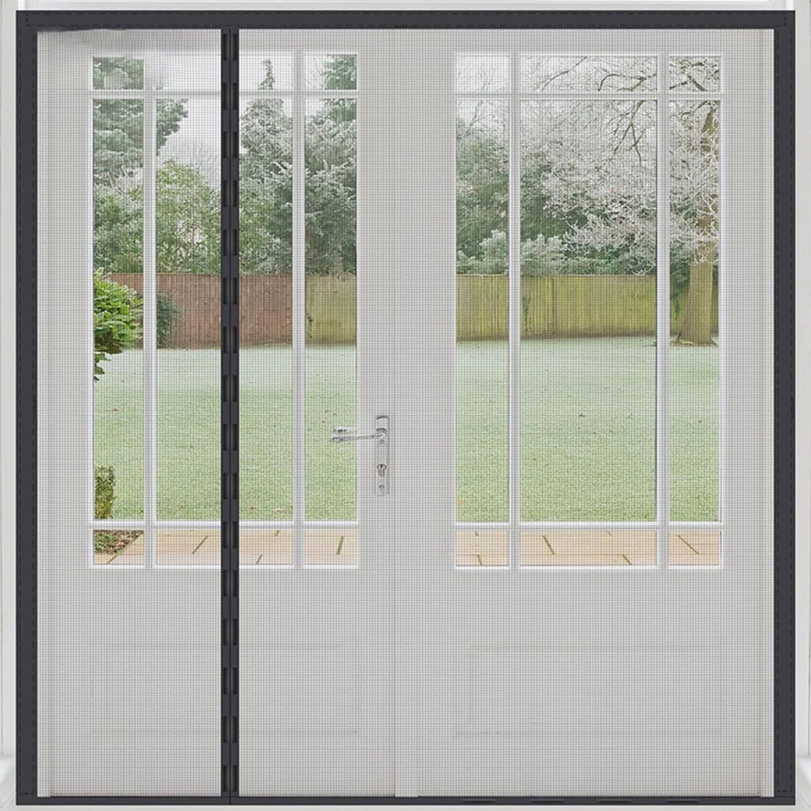 Side Opening Magnetic Screen Door Durable Polyamide Fiber Mesh Curtain for Heater Room Home Kitchen