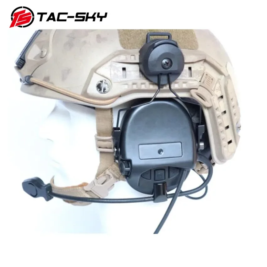 

TS TAC-SKY FOR SORDIN Tactical Helmet ARC Track Silicone Earmuff Noise-Cancelling Pickup Tactical Walkie-Talkie Headset