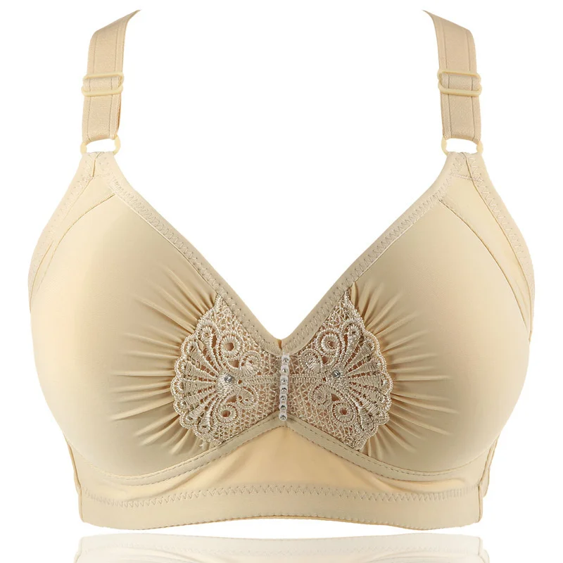 No Rims Bras Women Underwears Plus Size 95 42 BCD Thin Wireless Bra Push Up Full Cup Women\'s Lingeries