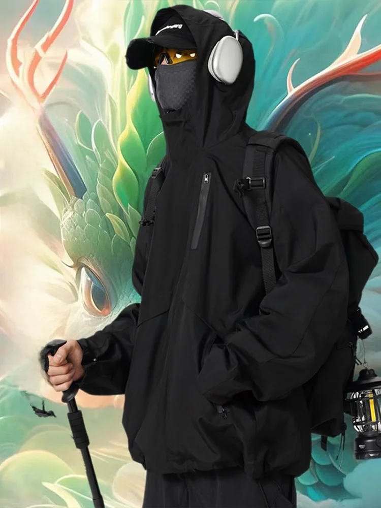 

Jiaolong Men's Hardell Jaet Waterproof Outdoor Climbing Suit Anti- Level Outdoor Mountain Climbing Jaet