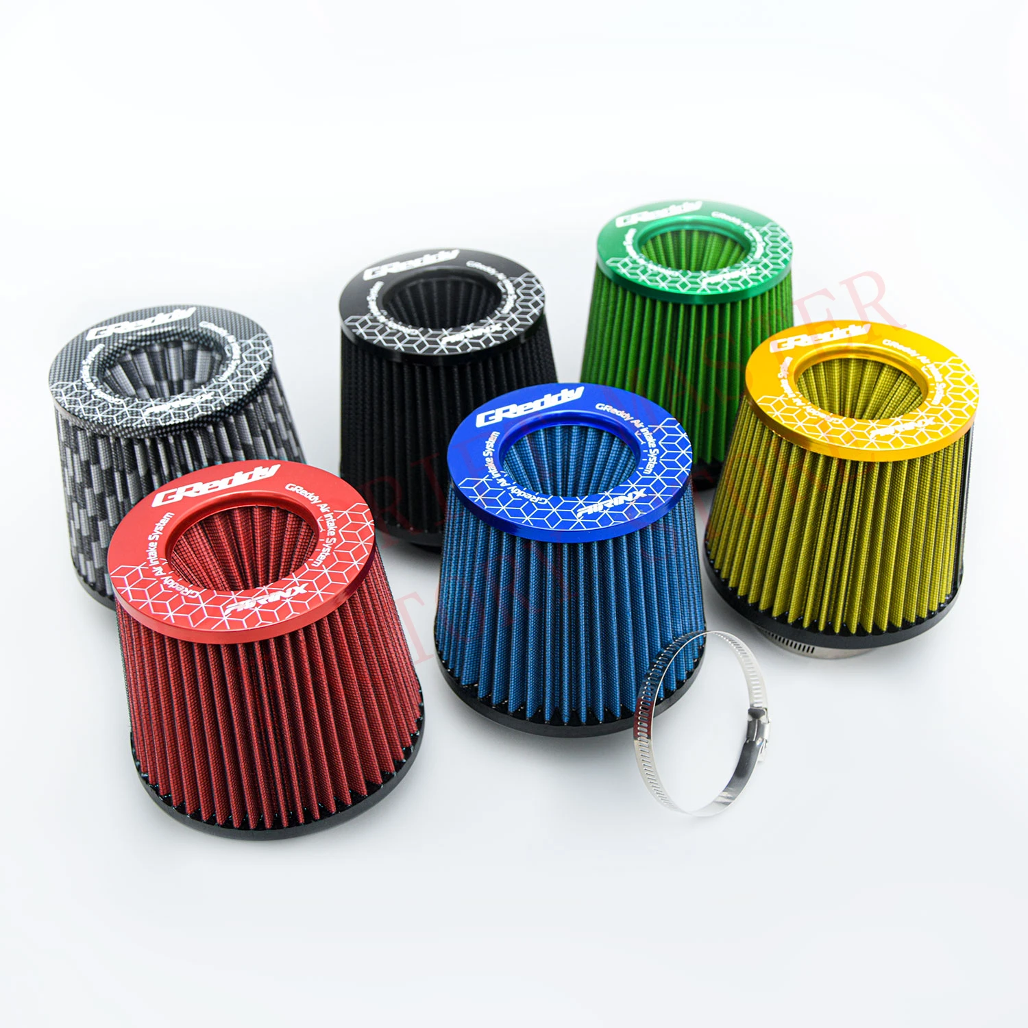 76mm 3inch JDM Greddy Air Filter High Flow Cold Air Filters Sport Car Air Intake Filters for Universal