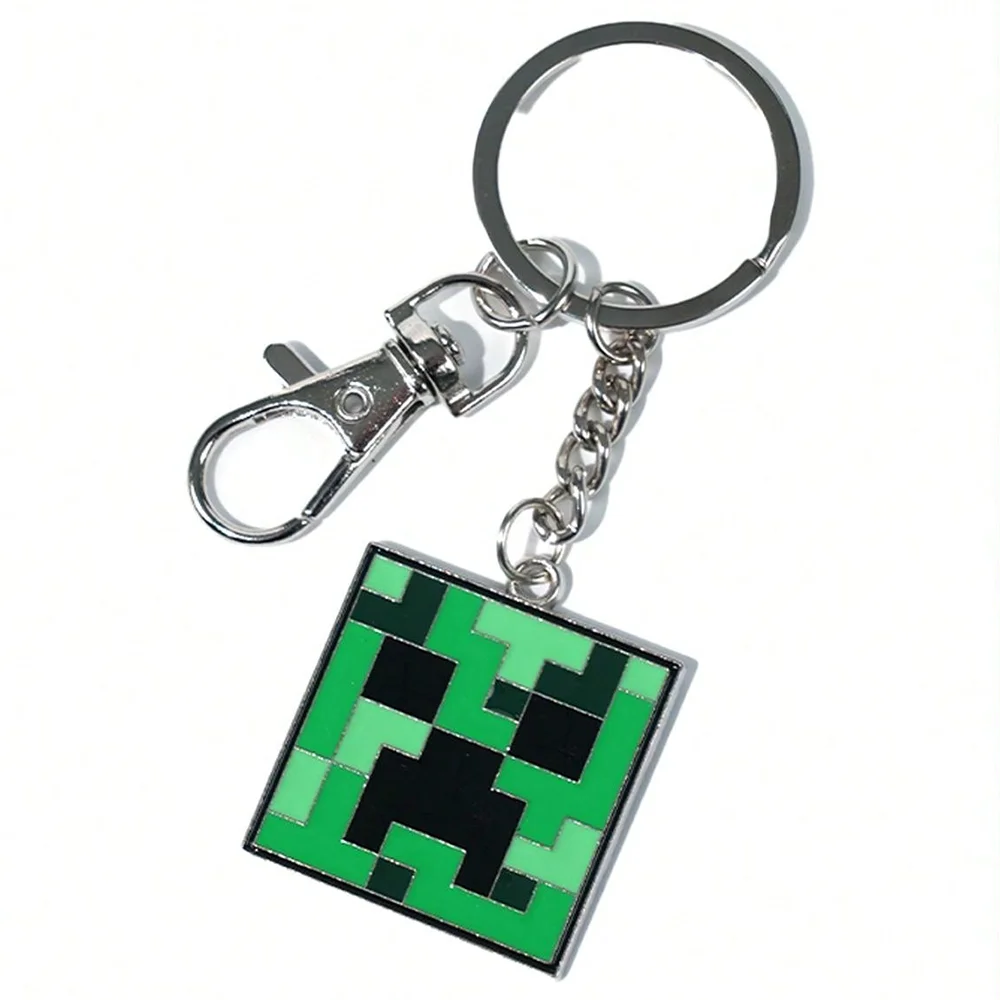 Minecraft Officially Licensed 3D Figurine Bag Clip Charms Anime Figure Keychain Creeper Anime Collector Kering Backpack Decor Fu