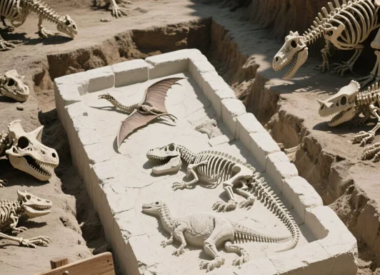 Dinosaur Skeleton Fossil Digging Toy Archaeological Exploration Assemble Model Handmade Blind Box Bulk Wholesale