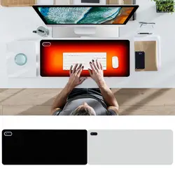 Heated Desk Mat Touch Control Large Mousepad For Home 5 Heating Grade Hand Heating Pad Desk Mousepad  Fast Heating For Computer