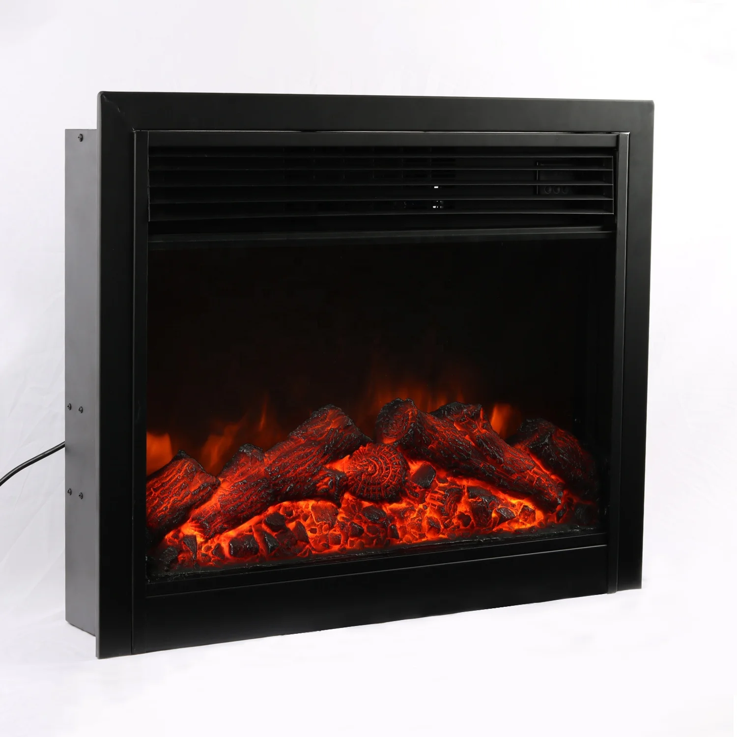 EF-1200W Freestanding 1200W Simulated Flame Heater Remote Control Electric Fireplace