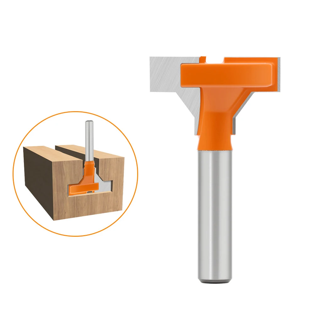 

1 шт. 6 мм 1/4 8 мм 12 мм 1/2 хвостовик Т-образный паз-фреза с двойной кромкой для обработки канавок по дереву