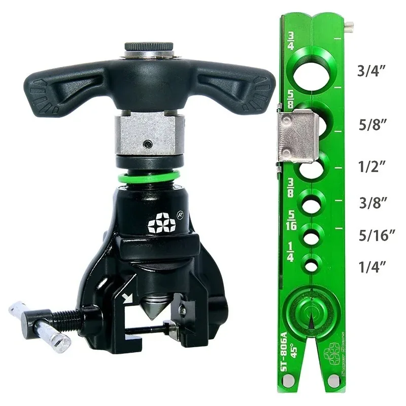 

ST-R806A Copper Tube Expander Tool Ratchet Hand Electric Dual-use,Reamer and Trumpet Flaring Tool Kit for Air Conditioner