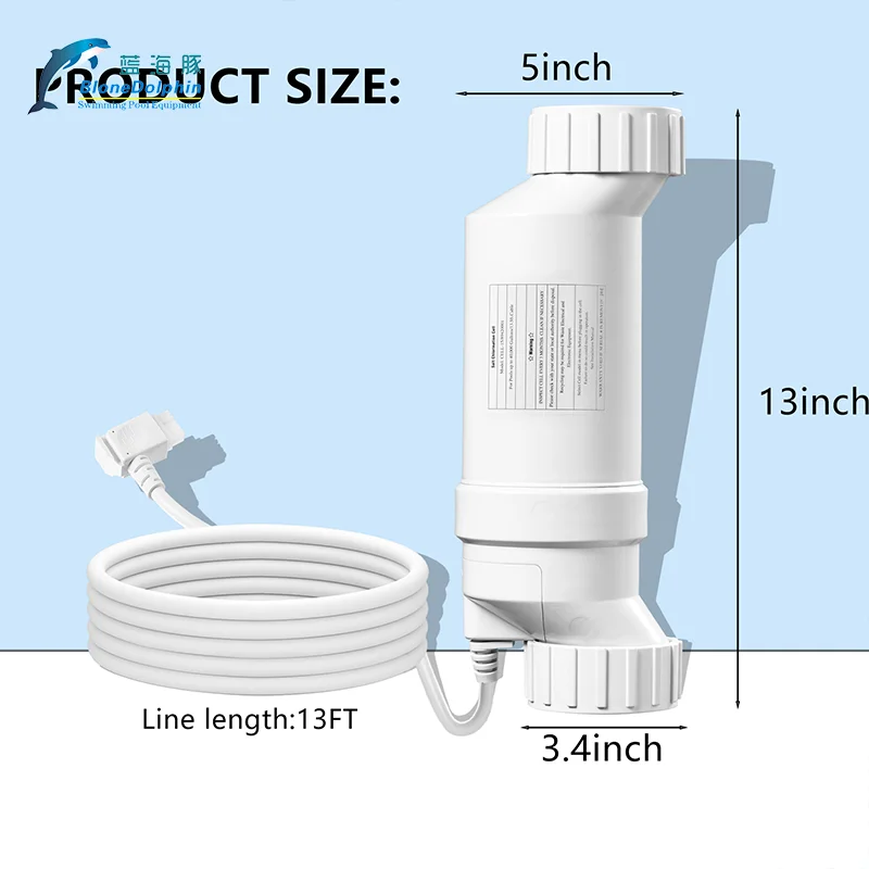 T-Cell-20 Salt Water Chlorinator System 20g Chlorine/Hour Generator Cell Pool Cleaner for Swimming Pools