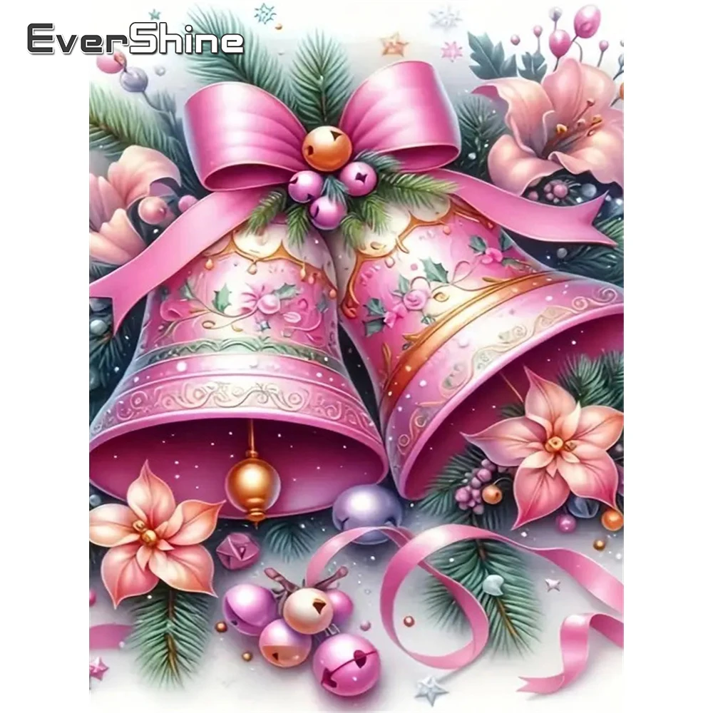 Evershine DIY Diamant-Mosaik-Glocke, Landschaftsmuster für Erwachsene, Anfänger, Blumenmalerei, Bastelset, Stickerei, Weihnachtsgeschenke