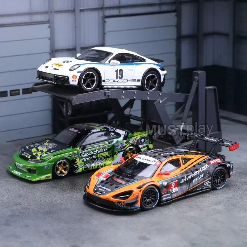 

MINIGT 1/64 McLaren 720S GT3 EVO Cadillac Cartier Racing Collector Die Casting Alloy Car Model Toy