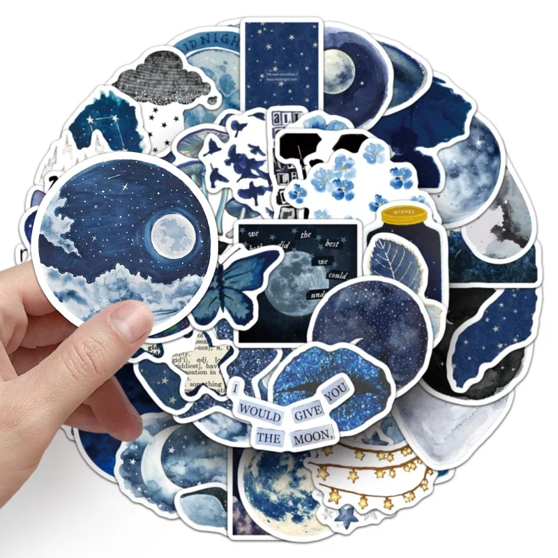 50 Stück Cartoon Persönlichkeit Regnerische Nacht Kreative Graffiti Dekoration Aufkleber