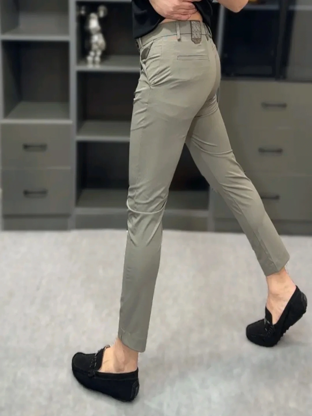 

Cool Business Casual Pants Men's New Style Spring Summer High Quality Personality Fashionable Straight Leg Pocket Detail Zipp...