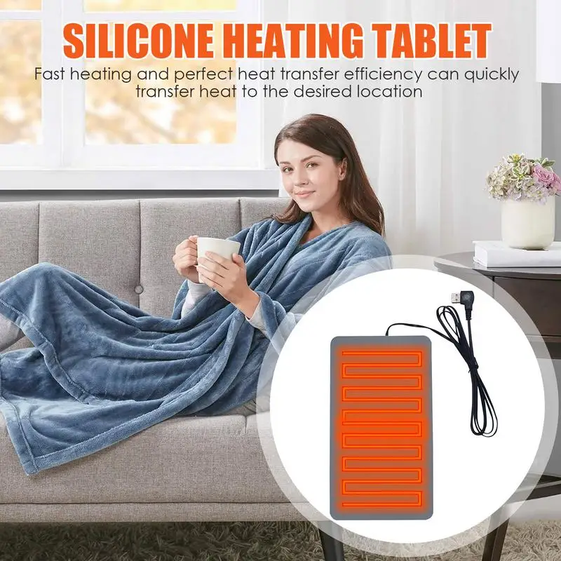 Heating Pads Electric Heaters Thermal Pad Fast Heating Waterproof 3 Adjustable Temperatures Silicone Heat Mat USB Heating Mats