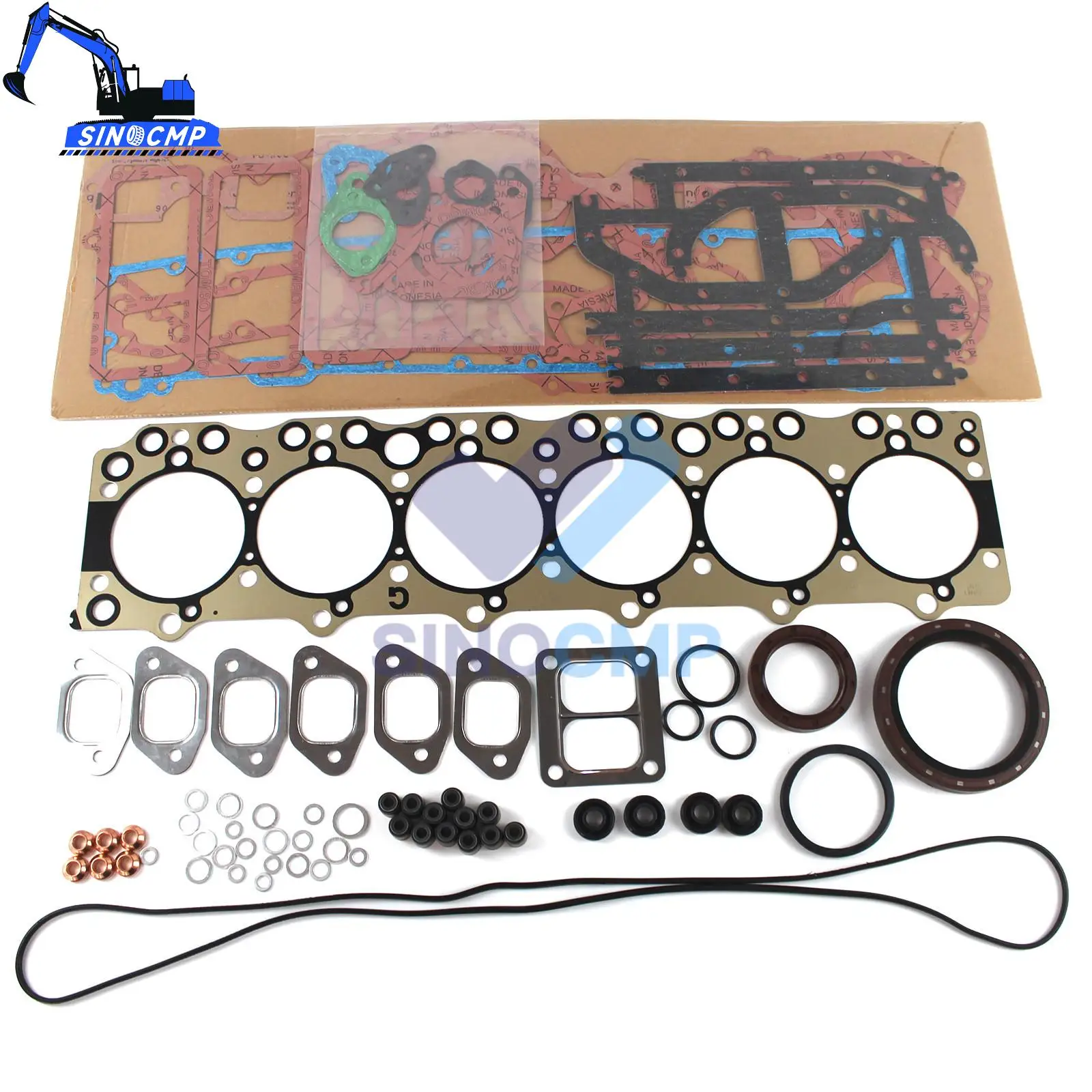 6BG1 6BG1T Engine Overhaul Gasket Kit For Komatsu FD40 FD45 FD50T8 Forklift and Isuzu Truck