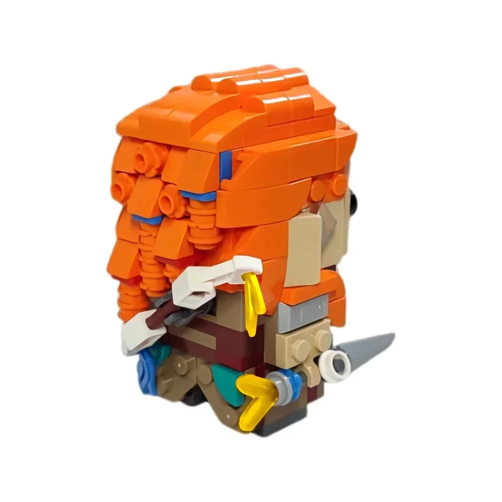 EKbricks MOC Horizons Zero Aloy Brickheadz Bricks Horizons Games Female Warrior Hunter Figure Building Blocks Toys Gift