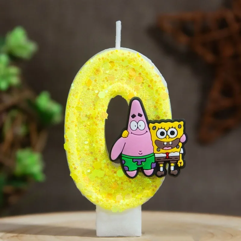 SpongeBob SquarePants Digital Number Cake Candles Birthday & Anniversary Decor Candles Smokeless Cake Ornament for Celebration - view 5