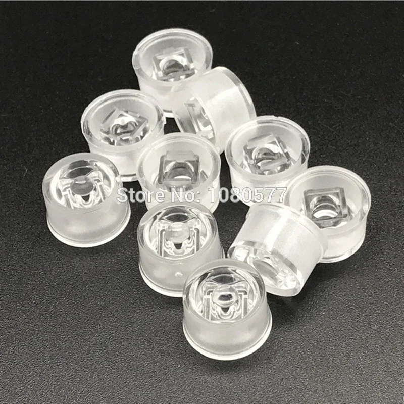 10pcs 13mm 5050 XML XML-L2 LED Lens 30 Degree Optical Grade PMMA Led Lens Holder Plano Reflector Collimator