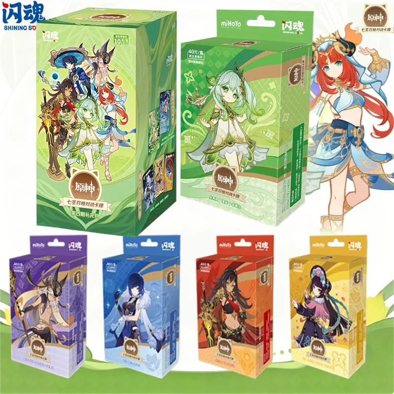 

Genshin Impact Genius Invokation TCG Flash Soul Vol.4 Pre-built Deck Collectible Cards Board Game Toys s for Fans Gift