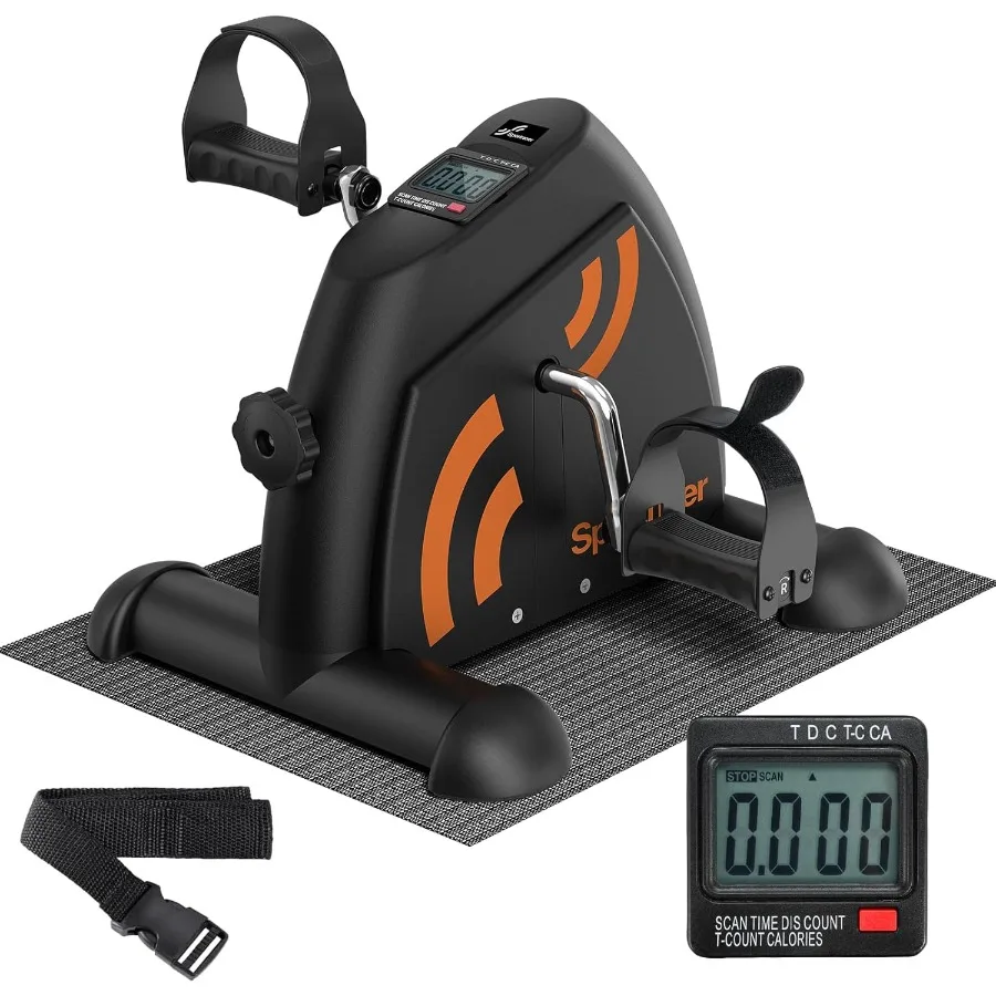 

Велотренажер под стол для дома и офиса: мини-портативный велотренажер с ЖК-дисплеем, противоскользящим ковриком и регулируемым сопротивлением.