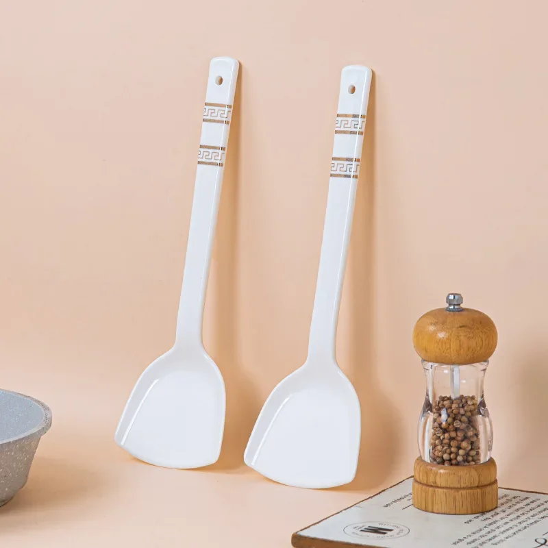 Ceramic Spatula Household 30cm Ceramic Glaze High Temperature Resistance and Not Prone To Mold Unpainted and Wax Free Spatula