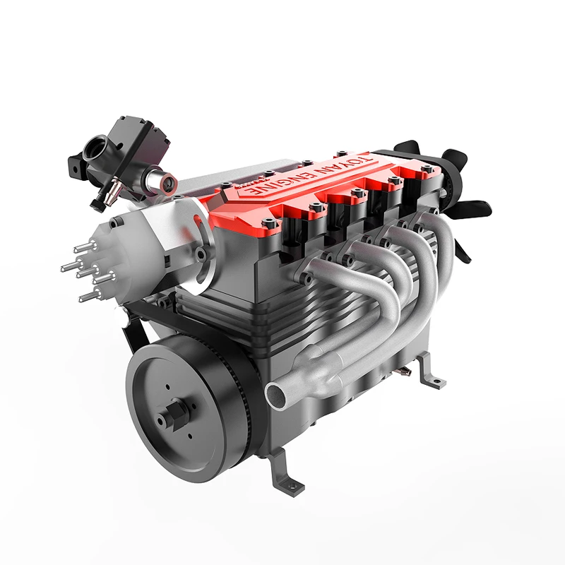 TOYAN FS-L400BGC Inline Four Cylinder Red Engine Starter Kit 14CC Four Stroke Water Cooled Assembled Engine